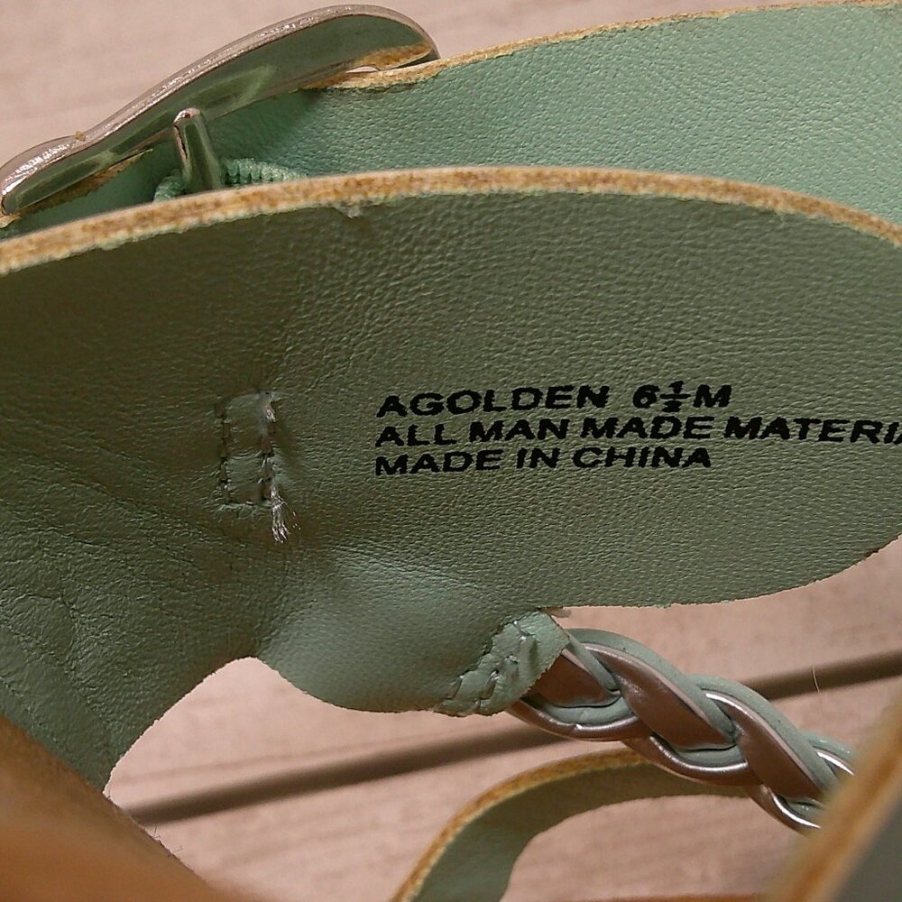 Annie Comfort Light Aqua Boho Summer Cork Coastal Wedges Braided Strap SZ 6.5 - Picture 13 of 13